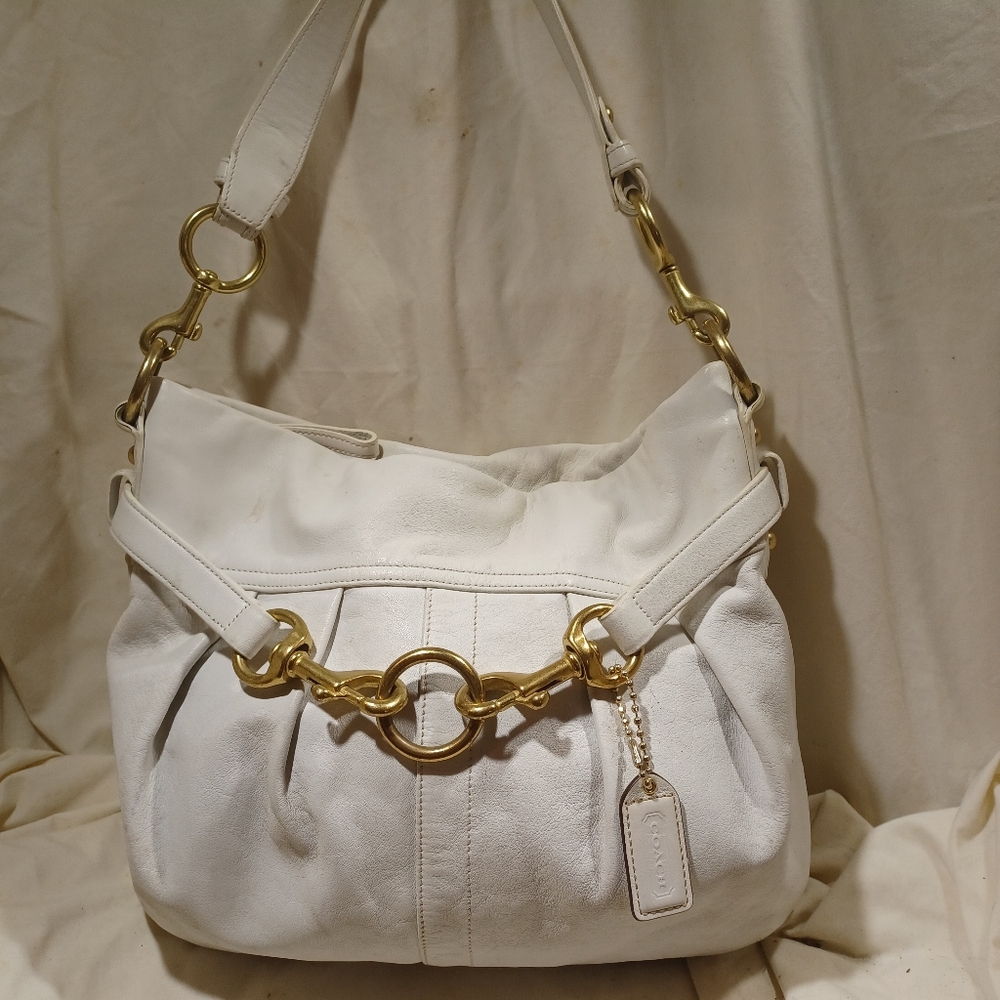 Coach Vintage  All Leather Pleated Ergo Hobo
